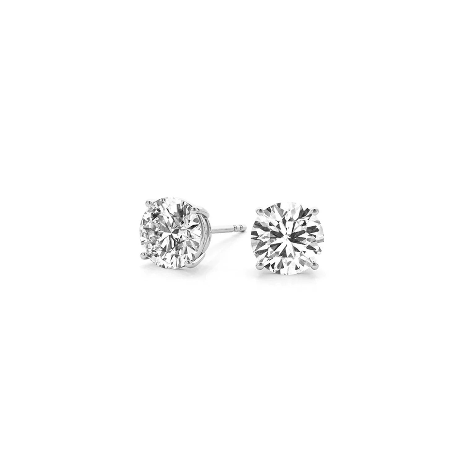 2 cttw Certified IGI Lab Grown Round Diamond Stud Earrings 14k White Gold (G/VS2) - Image 7