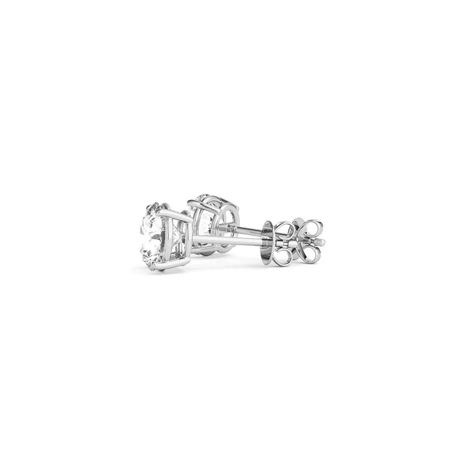 2 cttw Certified IGI Lab Grown Round Diamond Stud Earrings 14k White Gold (G/VS2) - Image 8