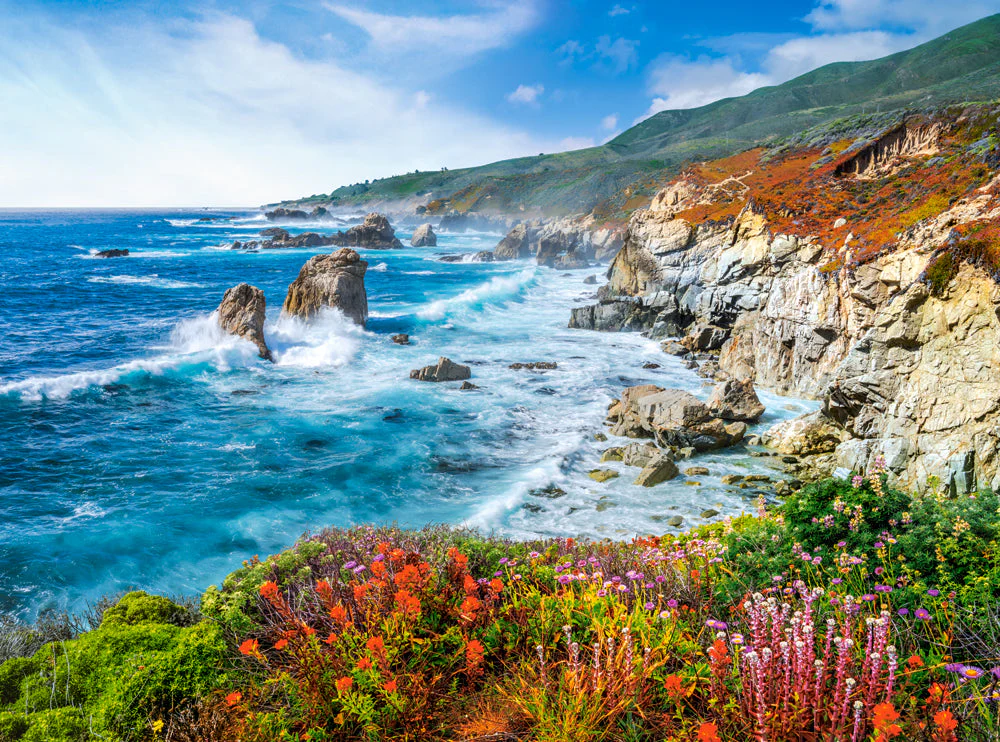 2000 Piece Jigsaw Puzzle, Big Sur Coastline, California, USA, Coastal landscape, Breathtaking view puzzle, Adult Puzzle, Castorland C-200856-2 - Image 2