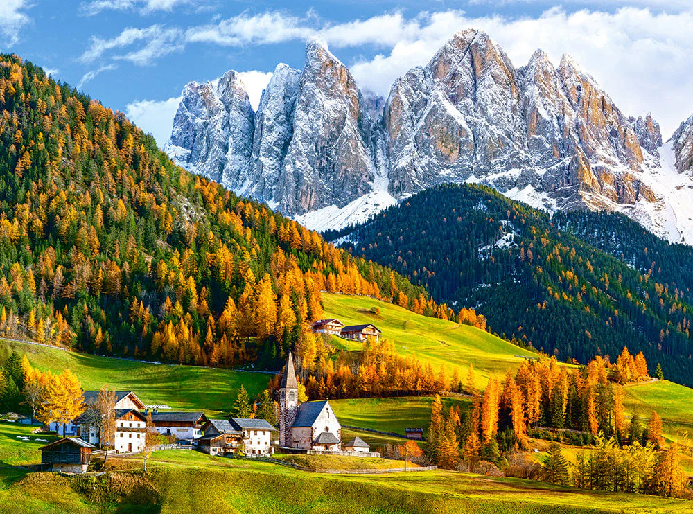 2000 Piece Jigsaw Puzzle, Church of St. Magdalena, Dolomites, Italy, Europe, Scenic Puzzle, Travel-inspired Puzzle, Adult Puzzle, Castorland C-200610-2 - Image 2