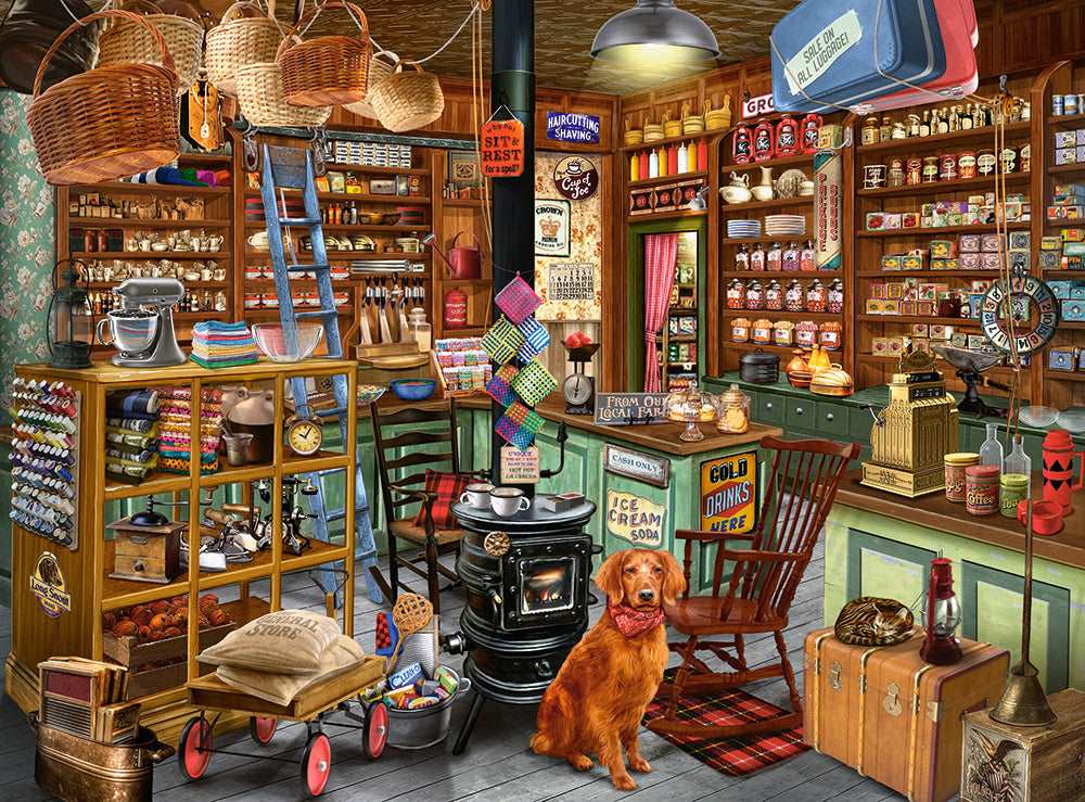 2000 Piece Jigsaw Puzzle, General Merchandise, old style American store, Adult Puzzles, Castorland C-200771-2 - Image 2