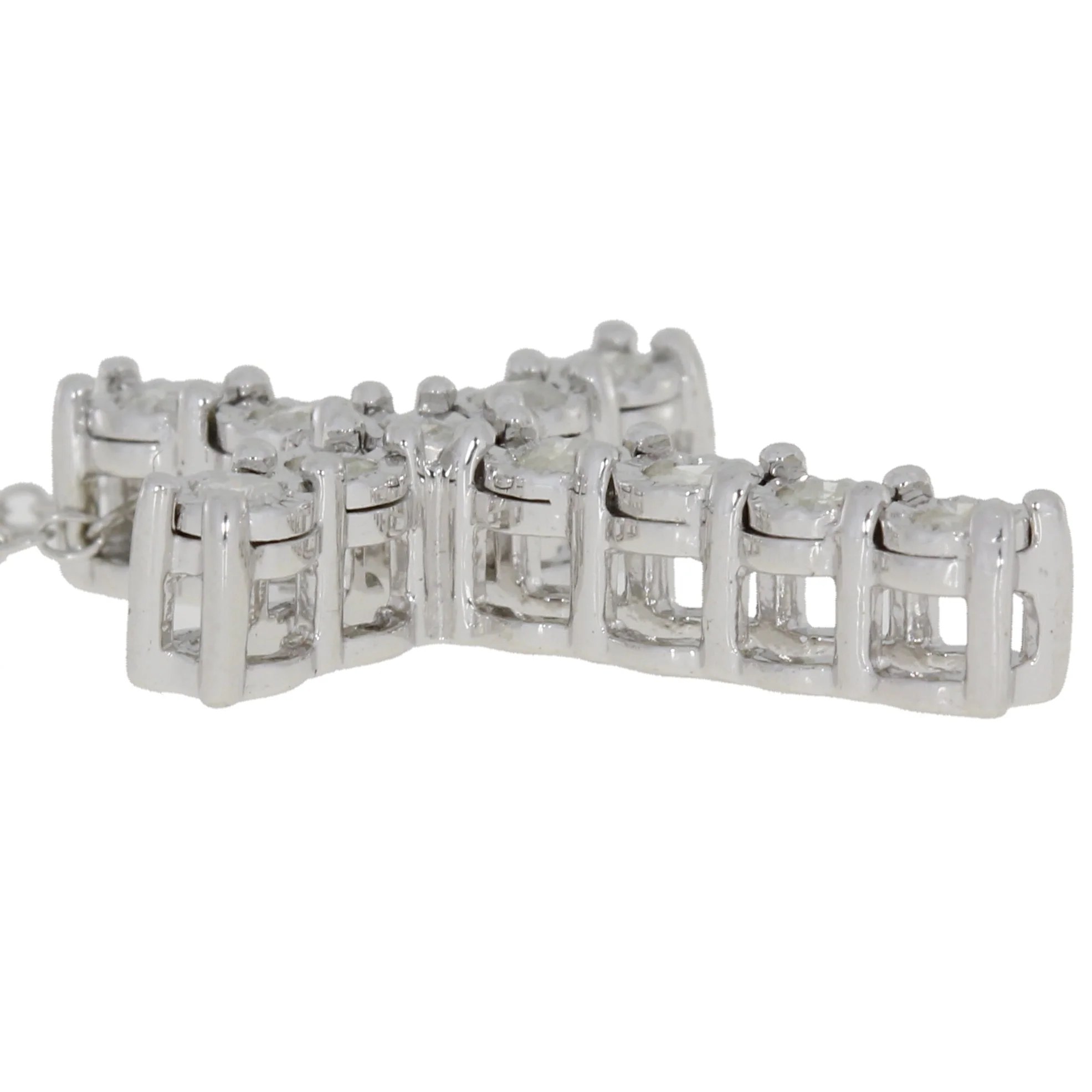 .25ct Diamond Cross Religious Pendant Sterling Silver - Image 5