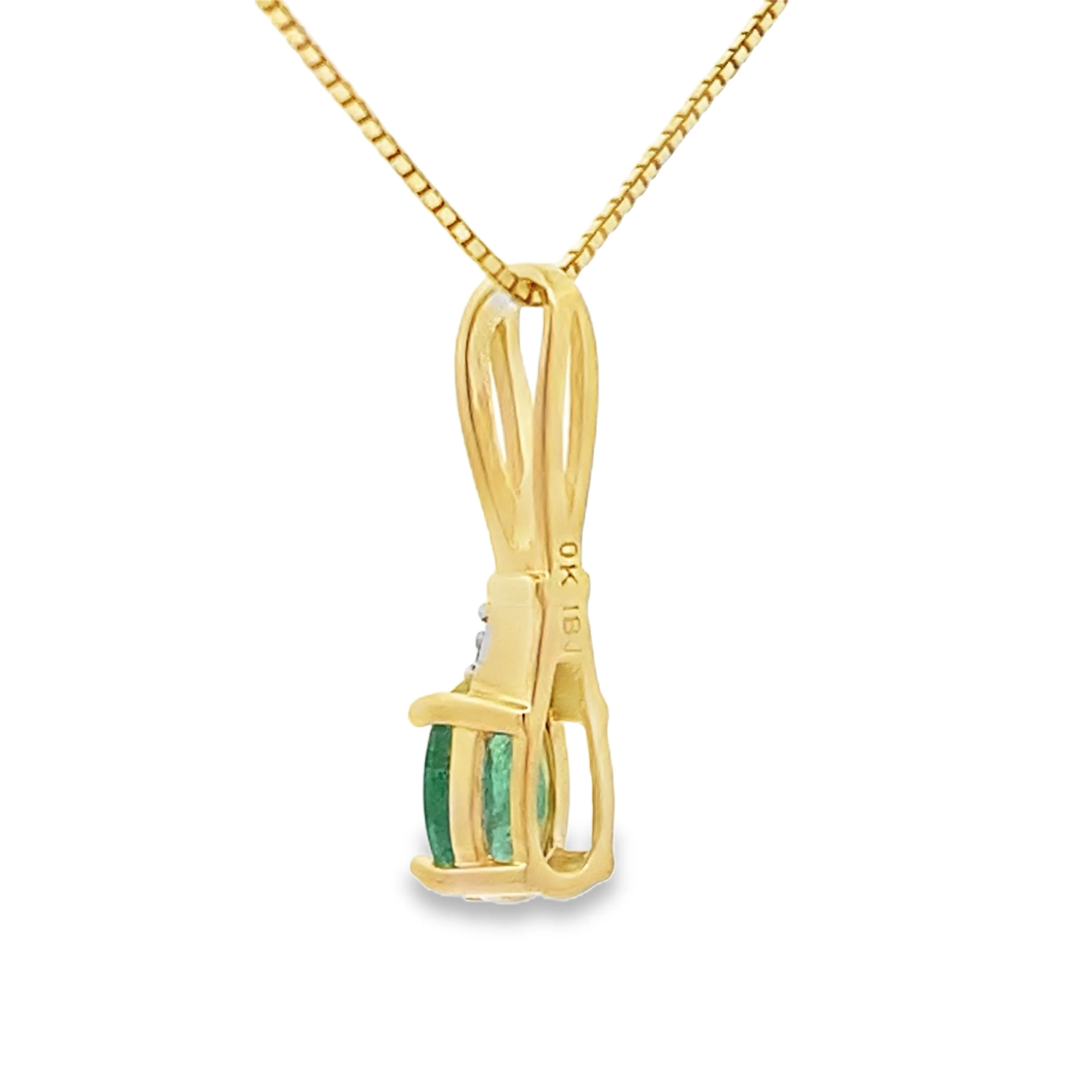 .25ct Emerald Diamond Fashion Pendants 10KT Yellow Gold - Image 2