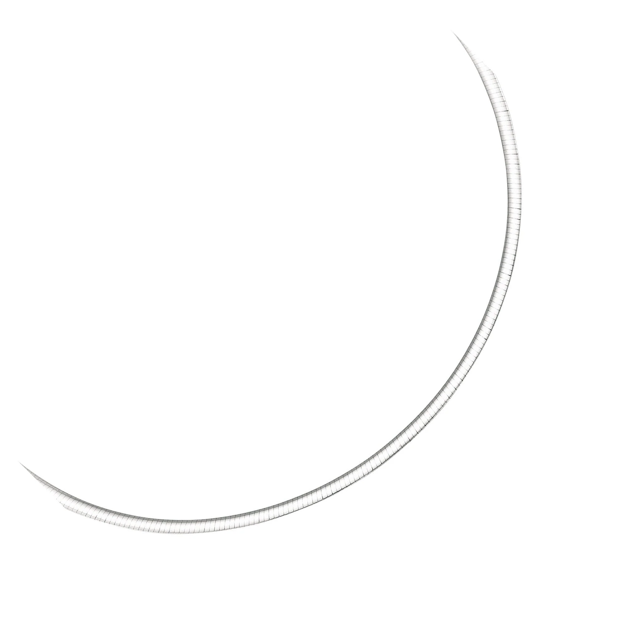 3.0 mm 14k Two Tone Gold Reversible Omega Necklace - Image 4