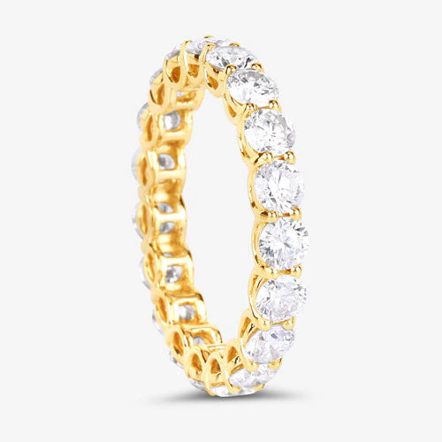 3.00 Carat Lab Grown Diamond 14K Yellow Gold Ring - Image 5