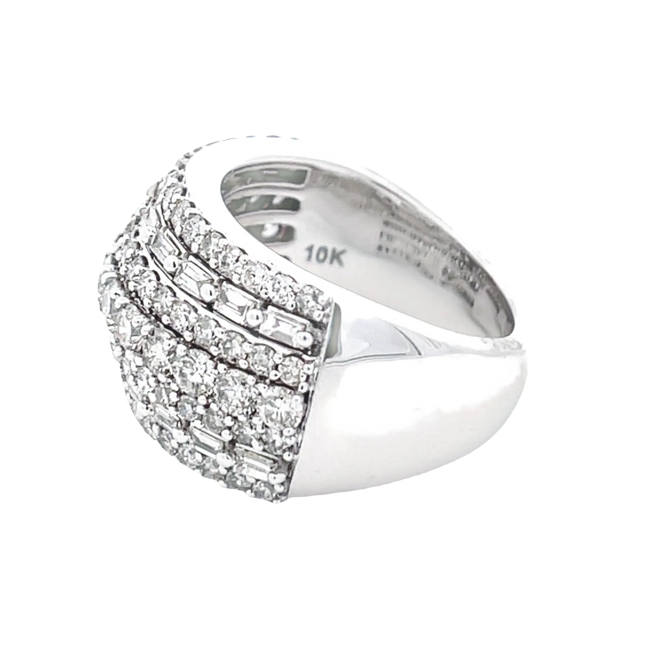 3.00ct Diamond Wedding Band Ring 10KT White Gold - Image 2