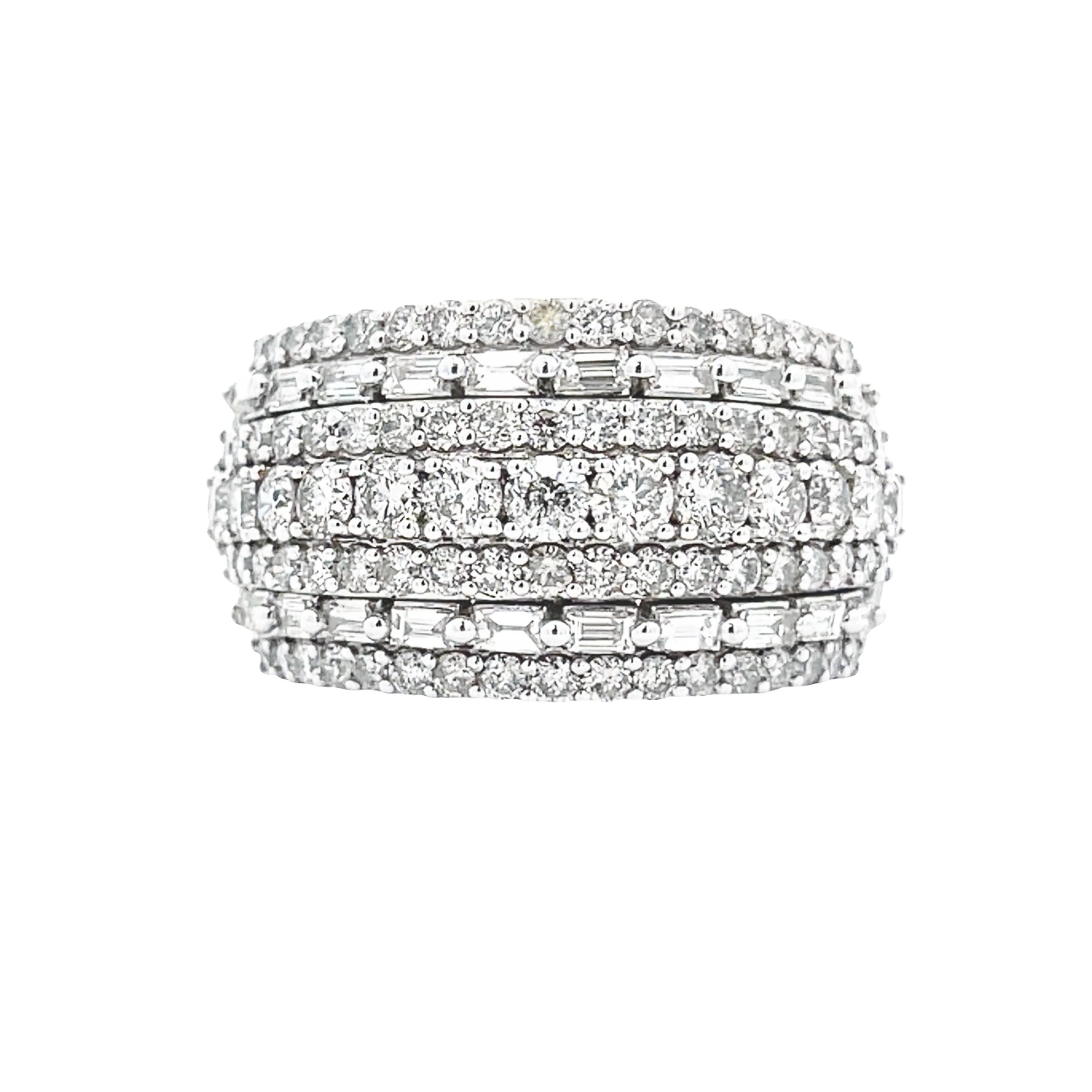 3.00ct Diamond Wedding Band Ring 10KT White Gold - Image 3