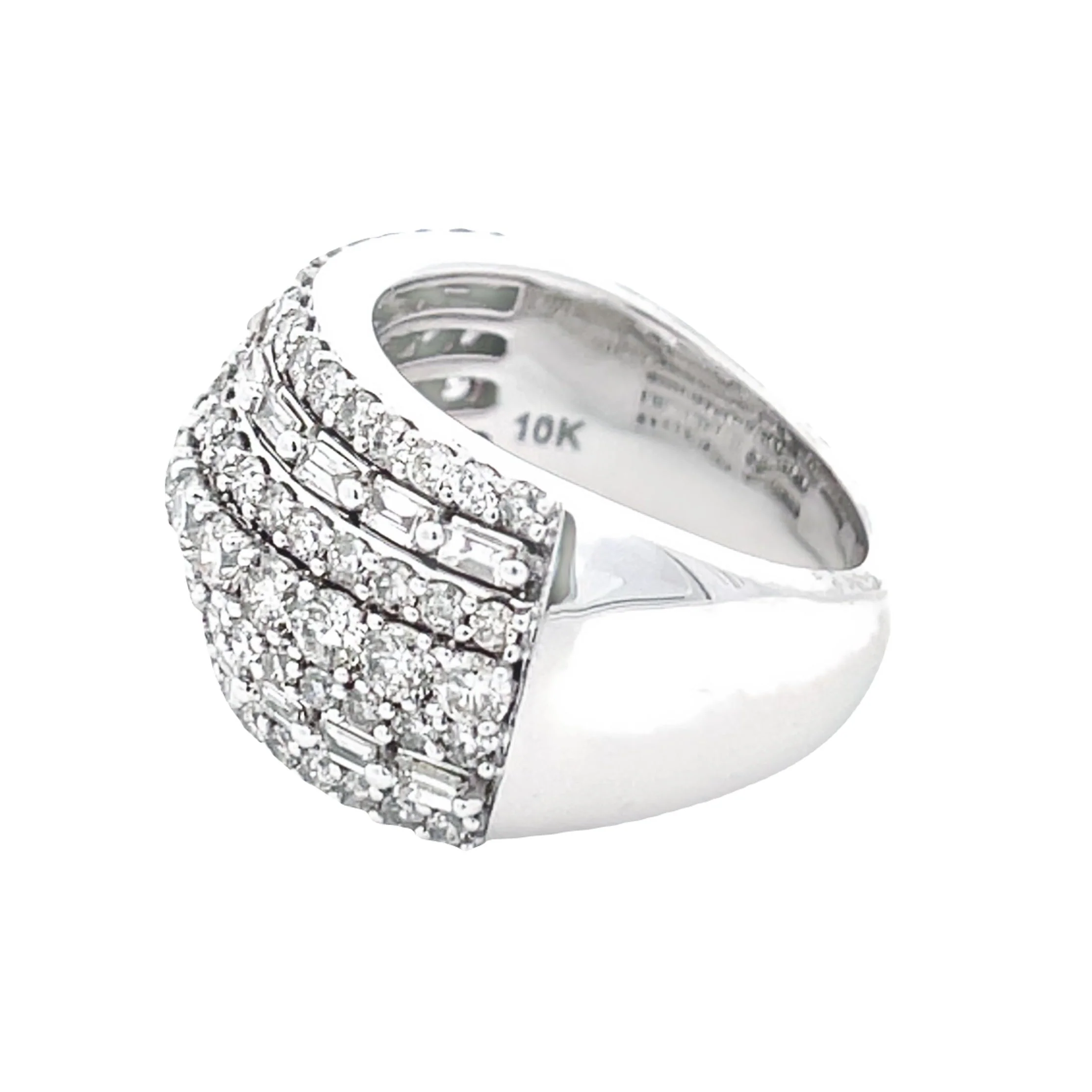 3.00ct Diamond Wedding Band Ring 10KT White Gold - Image 5