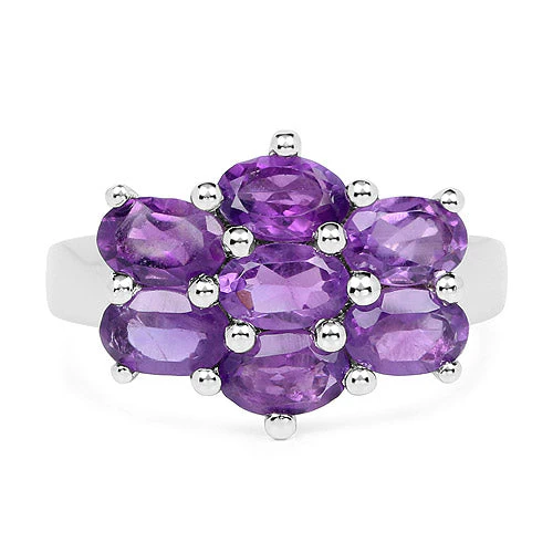3.01 Carat Genuine Amethyst .925 Sterling Silver Ring - Image 6