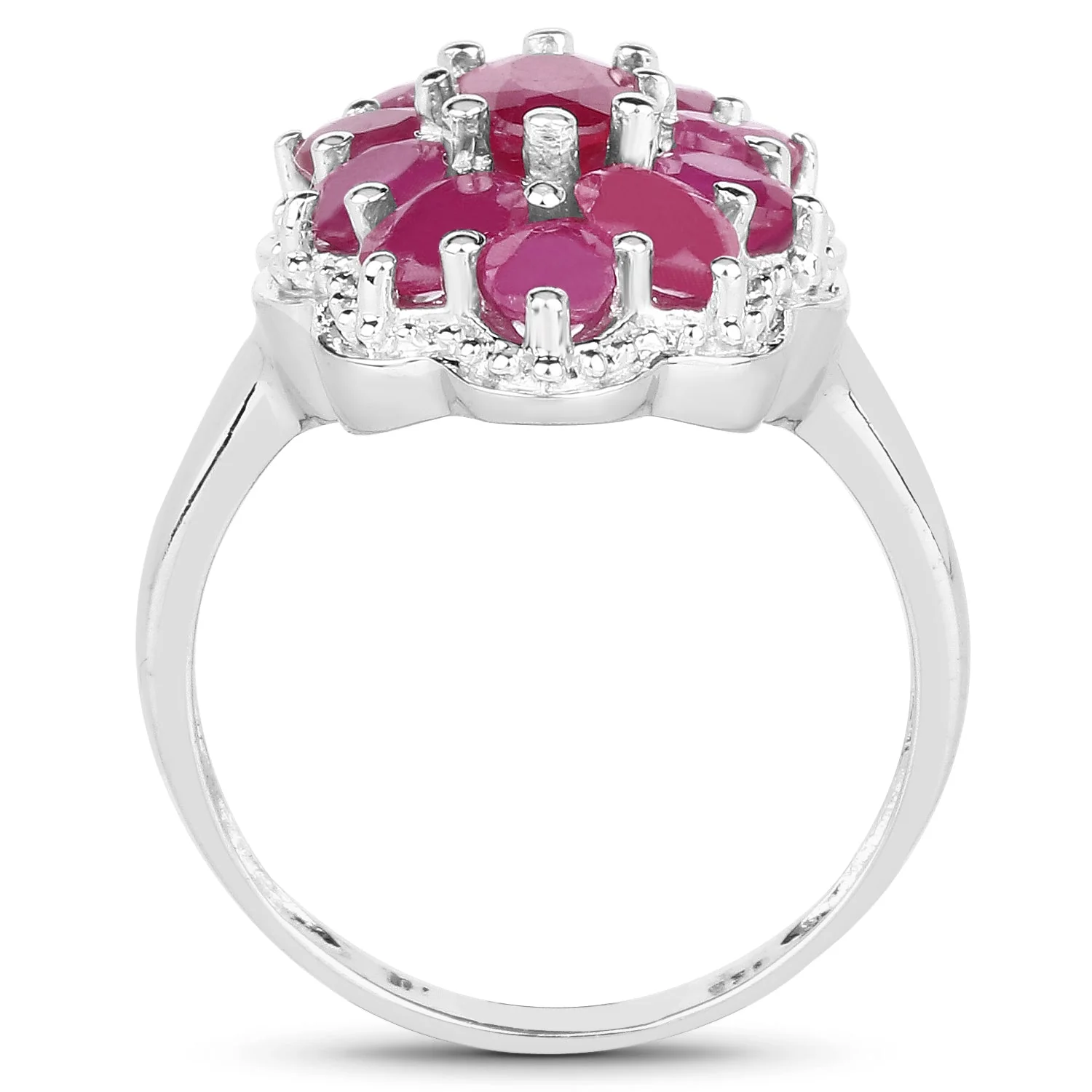 3.05 Carat Glass Filled Ruby .925 Sterling Silver Ring - Image 2
