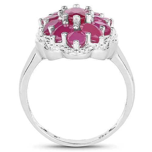 3.05 Carat Glass Filled Ruby .925 Sterling Silver Ring - Image 5