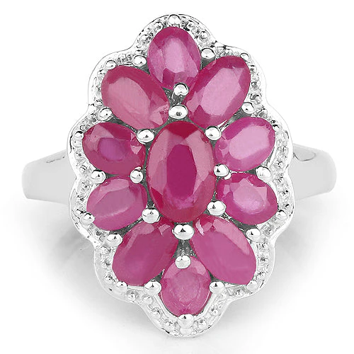 3.05 Carat Glass Filled Ruby .925 Sterling Silver Ring - Image 6