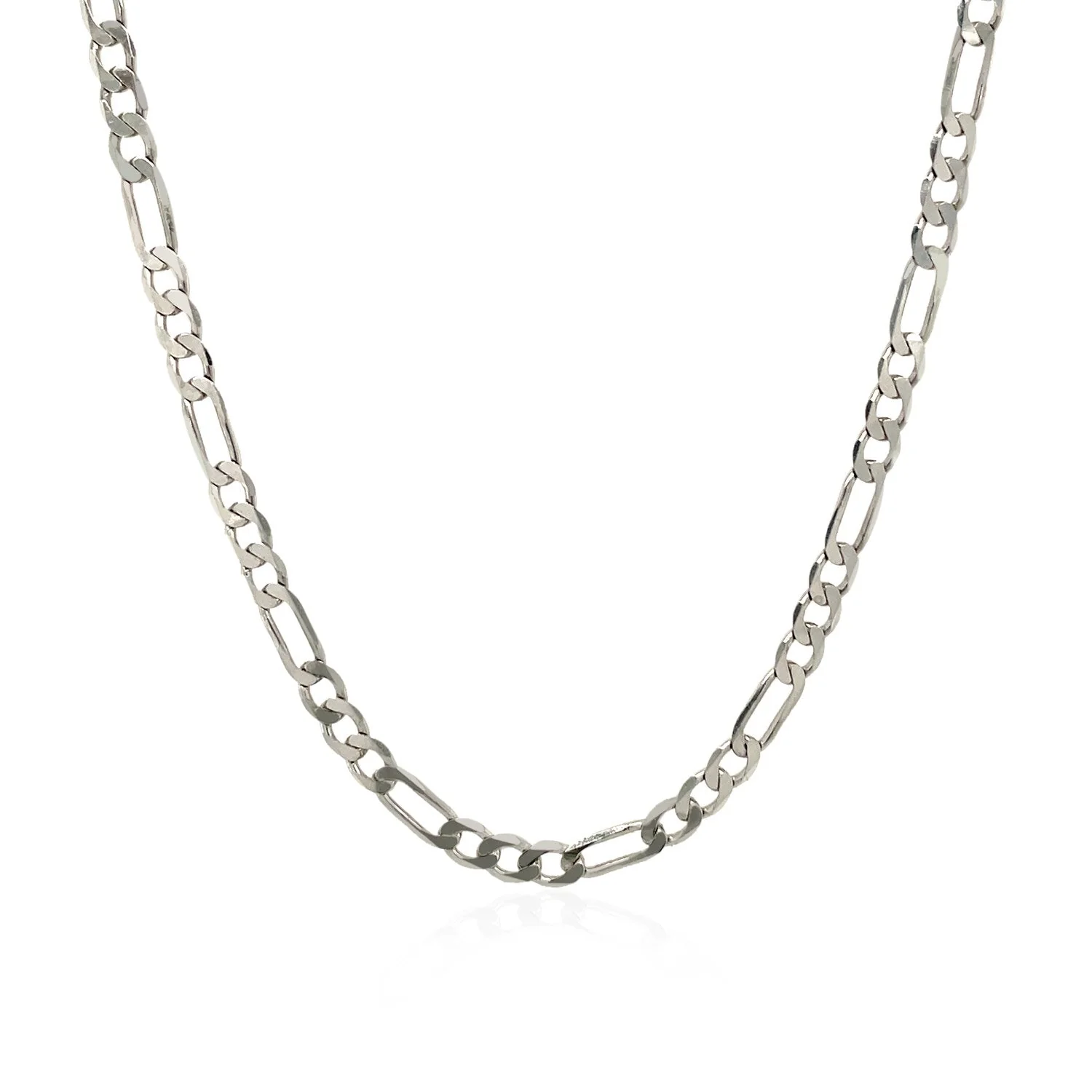 3.0mm 14k White Gold Solid Figaro Chain - Image 9