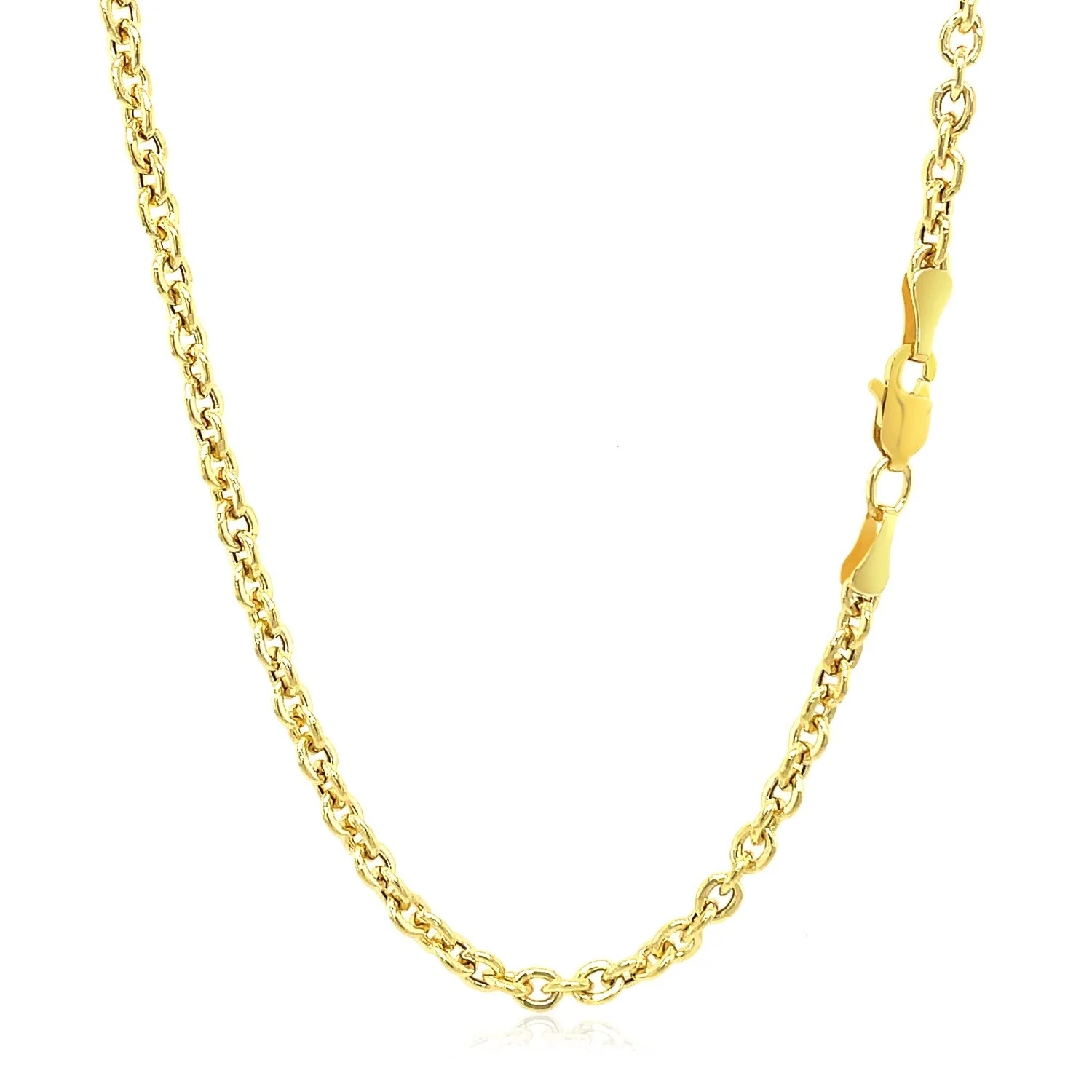 3.0mm 14k Yellow Gold Forsantina Lite Cable Link Chain - Image 9