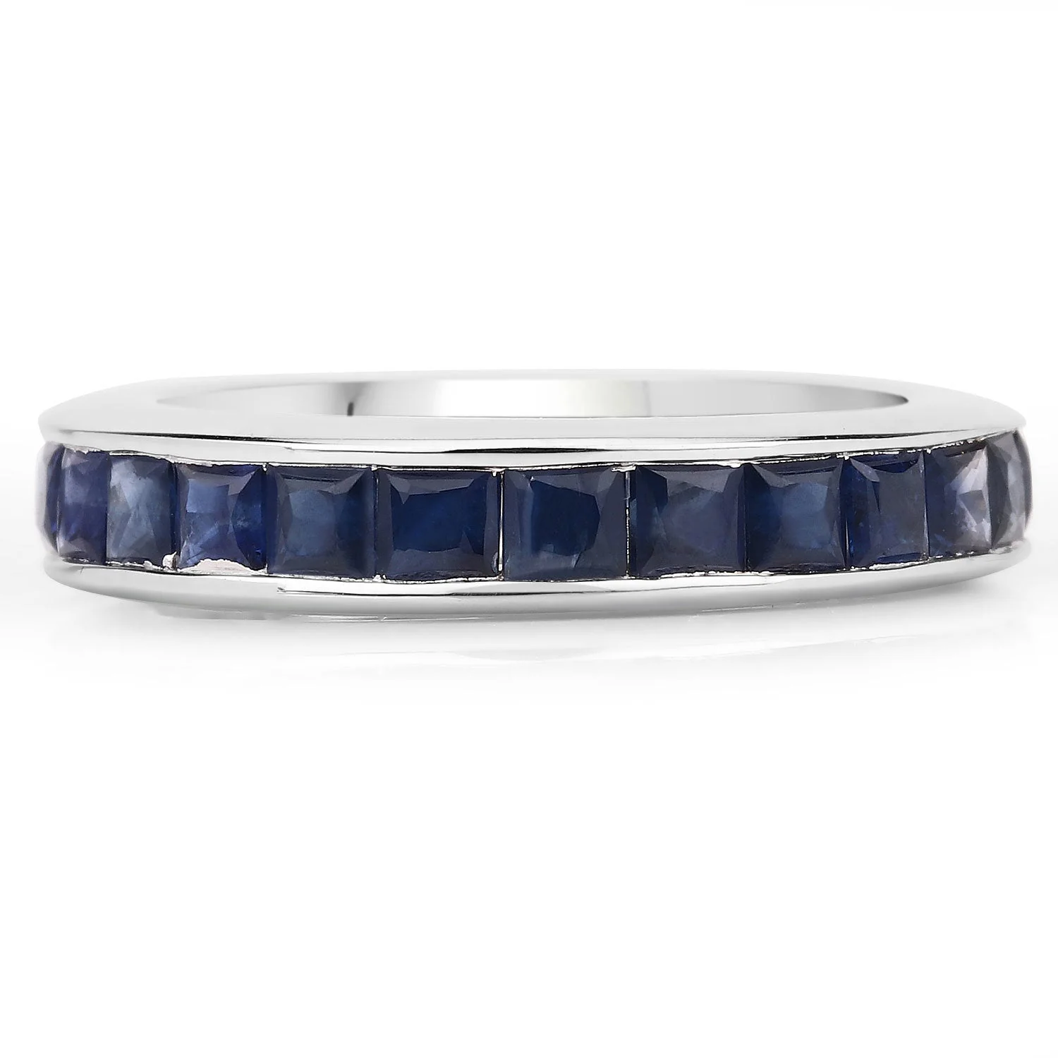 3.12 Carat Genuine Blue Sapphire .925 Sterling Silver Ring - Image 3