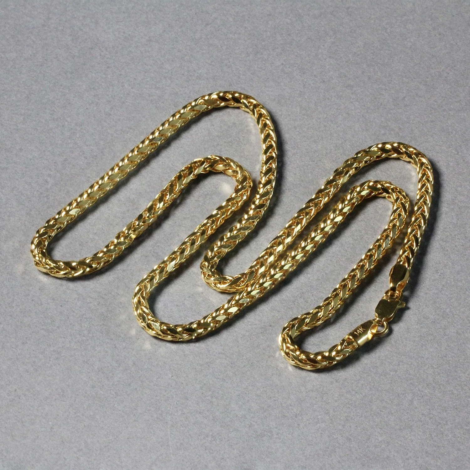 3.15mm 14k Yellow Gold Diamond Cut Round Franco Chain - Image 11