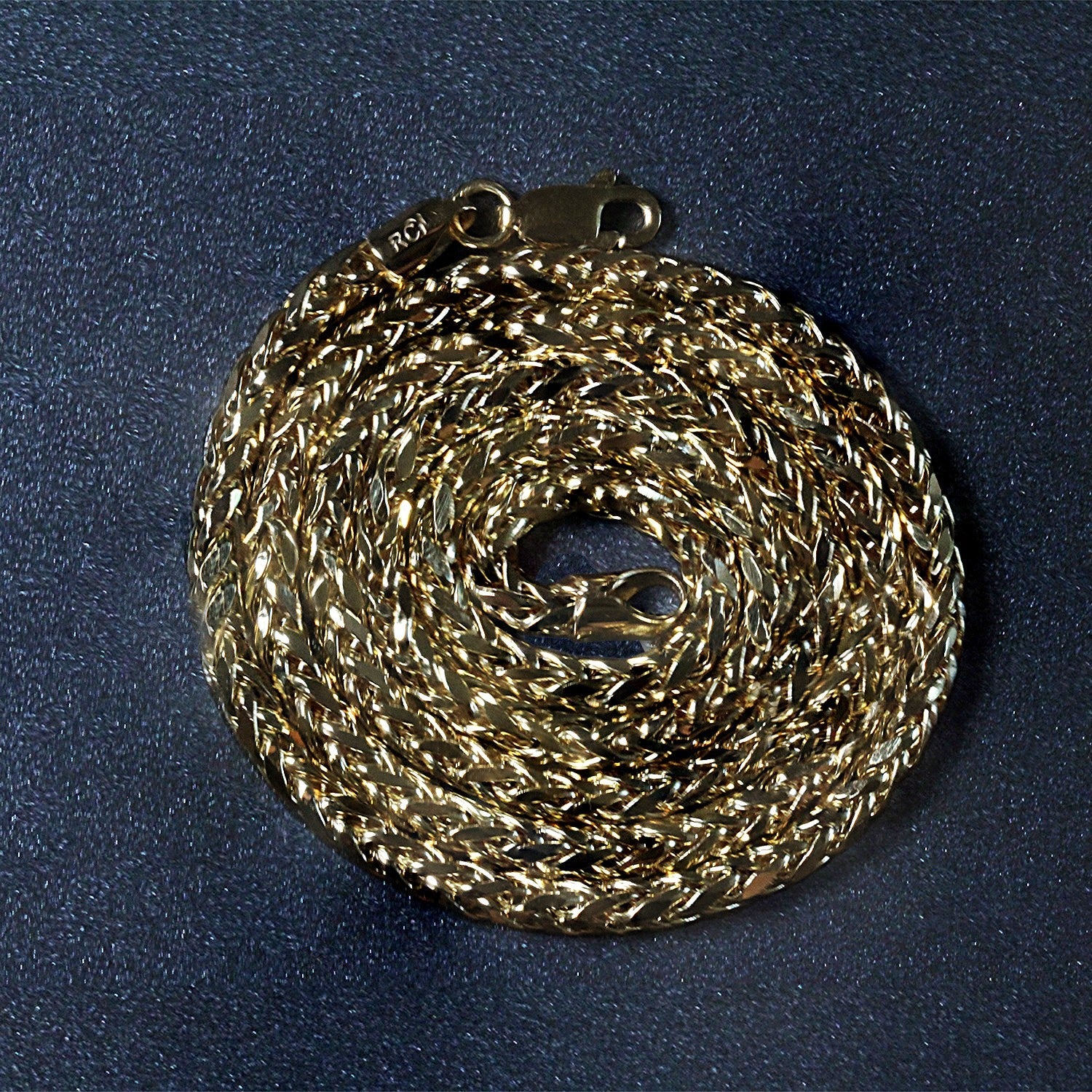 3.15mm 14k Yellow Gold Diamond Cut Round Franco Chain - Image 12
