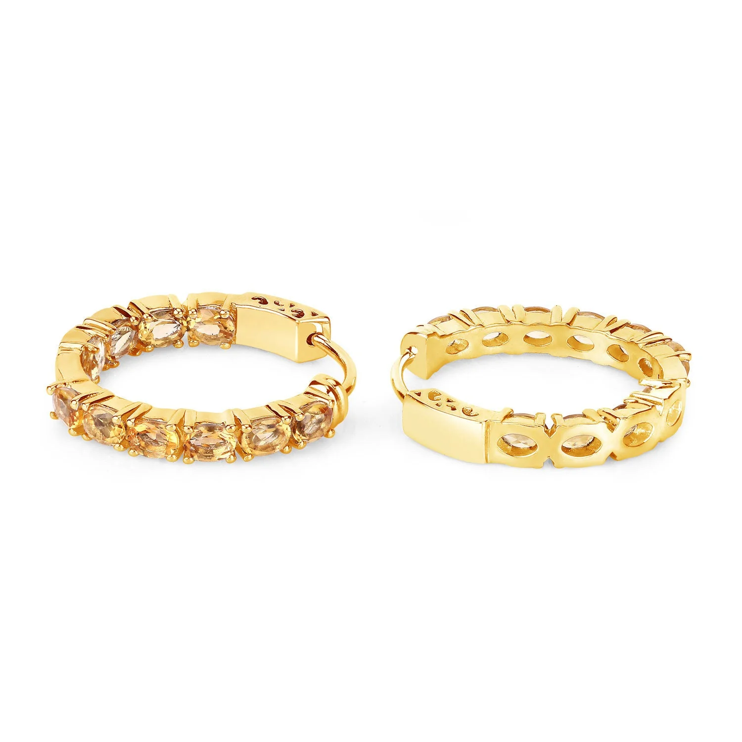 3.20 Carat Genuine Citrine .925 Sterling Silver Earrings - Image 3