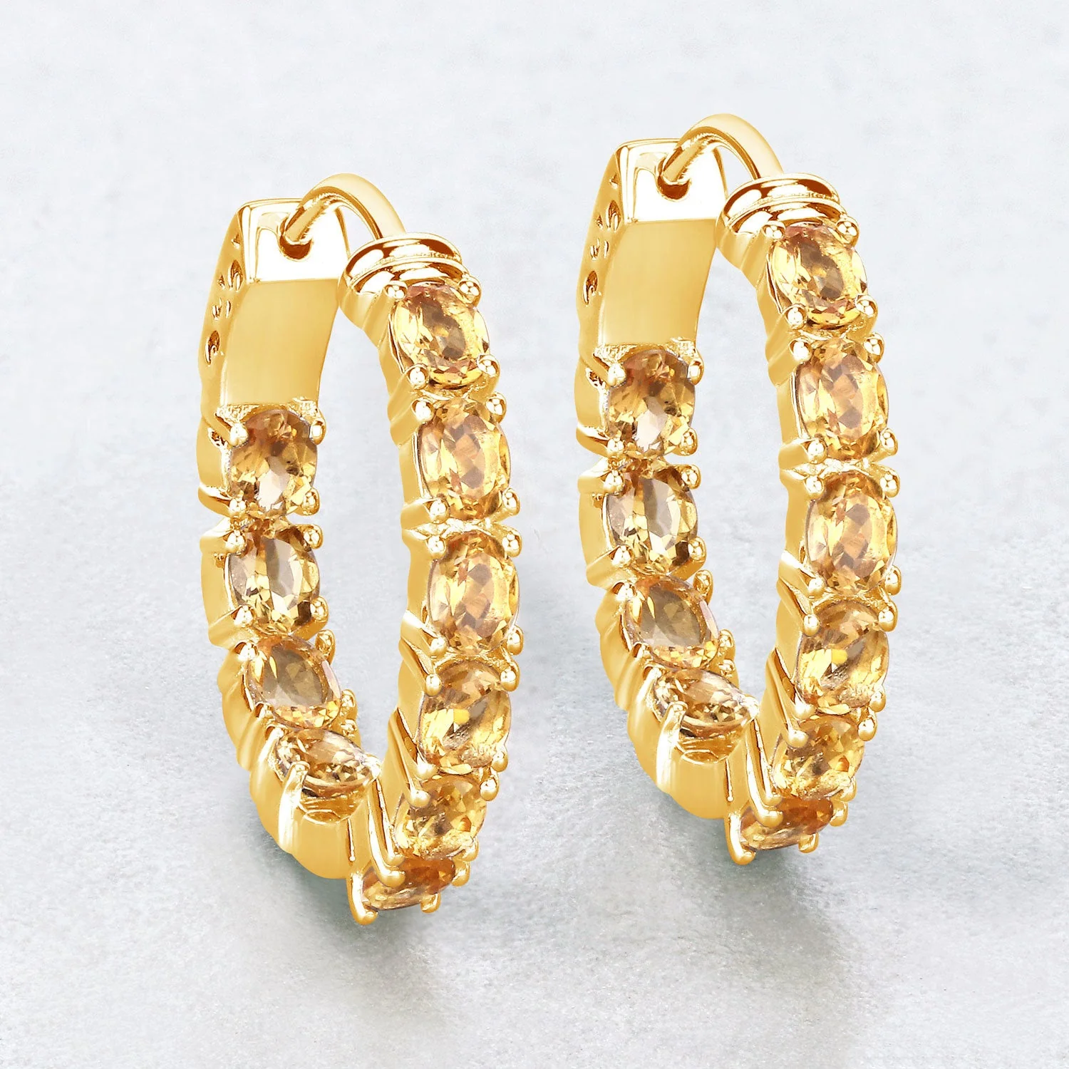 3.20 Carat Genuine Citrine .925 Sterling Silver Earrings - Image 4