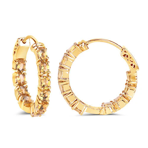 3.20 Carat Genuine Citrine .925 Sterling Silver Earrings - Image 6