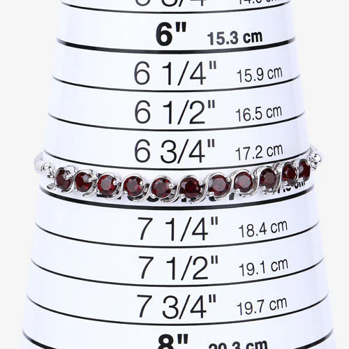 3.30 Carat Genuine Garnet .925 Sterling Silver Bracelet - Image 13