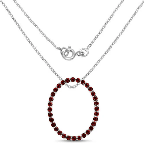 3.52 Carat Genuine Garnet .925 Sterling Silver Pendant - Image 4