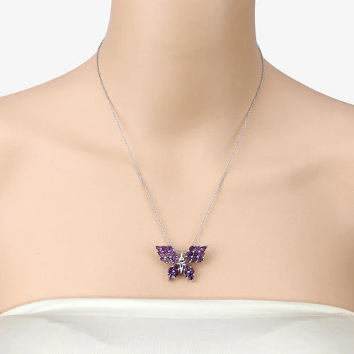 3.90 Carat Genuine Amethyst .925 Sterling Silver Pendant - Image 10