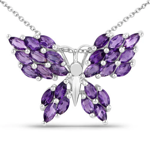 3.90 Carat Genuine Amethyst .925 Sterling Silver Pendant - Image 5