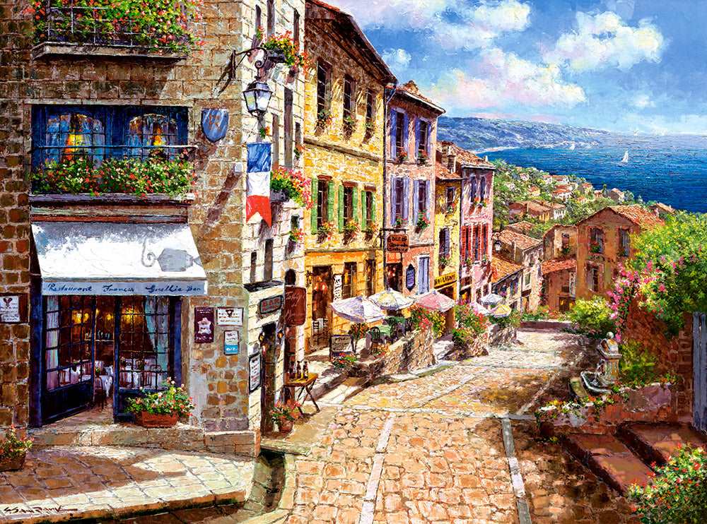 3000 Piece Jigsaw Puzzle, Afternoon in Nice, Puzzle of France, Mediterranean view, Adult Puzzles, Castorland C-300471-2 - Image 2