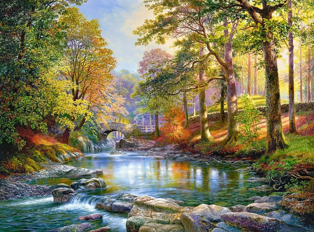 3000 Piece Jigsaw Puzzle, Along the River, Forest stream, Relaxing scene, Charming view jigsaw, Nature puzzle, Adult Puzzle, Castorland C-300532-2 - Image 2