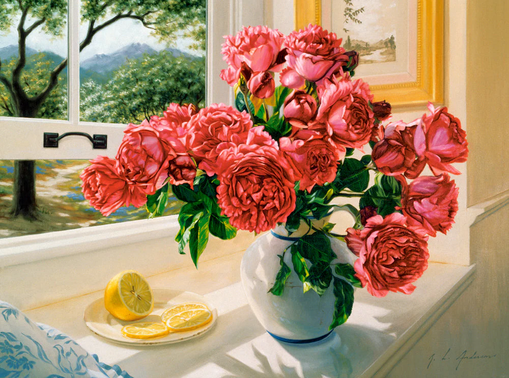3000 Piece Jigsaw Puzzle, Summer Reminiscence, Still nature puzzle, Flowers in a vase, Adult Puzzle, Castorland C-300631-2 - Image 2