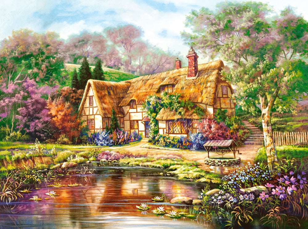 3000 Piece Jigsaw Puzzle, Twilight at Woodgreen Pond, Charming Nook, Pond, Countryside, Adult Puzzles, Castorland C-300365-2 - Image 2