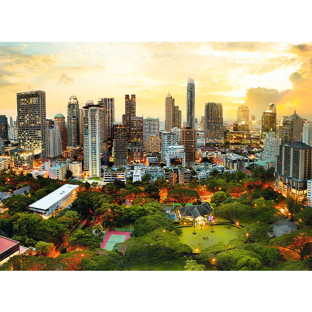 3000 Piece Jigsaw Puzzles, Sunset in Bangkok, Thailand, Cityscape puzzle, Adult Puzzle, Trefl 33060 - Image 2