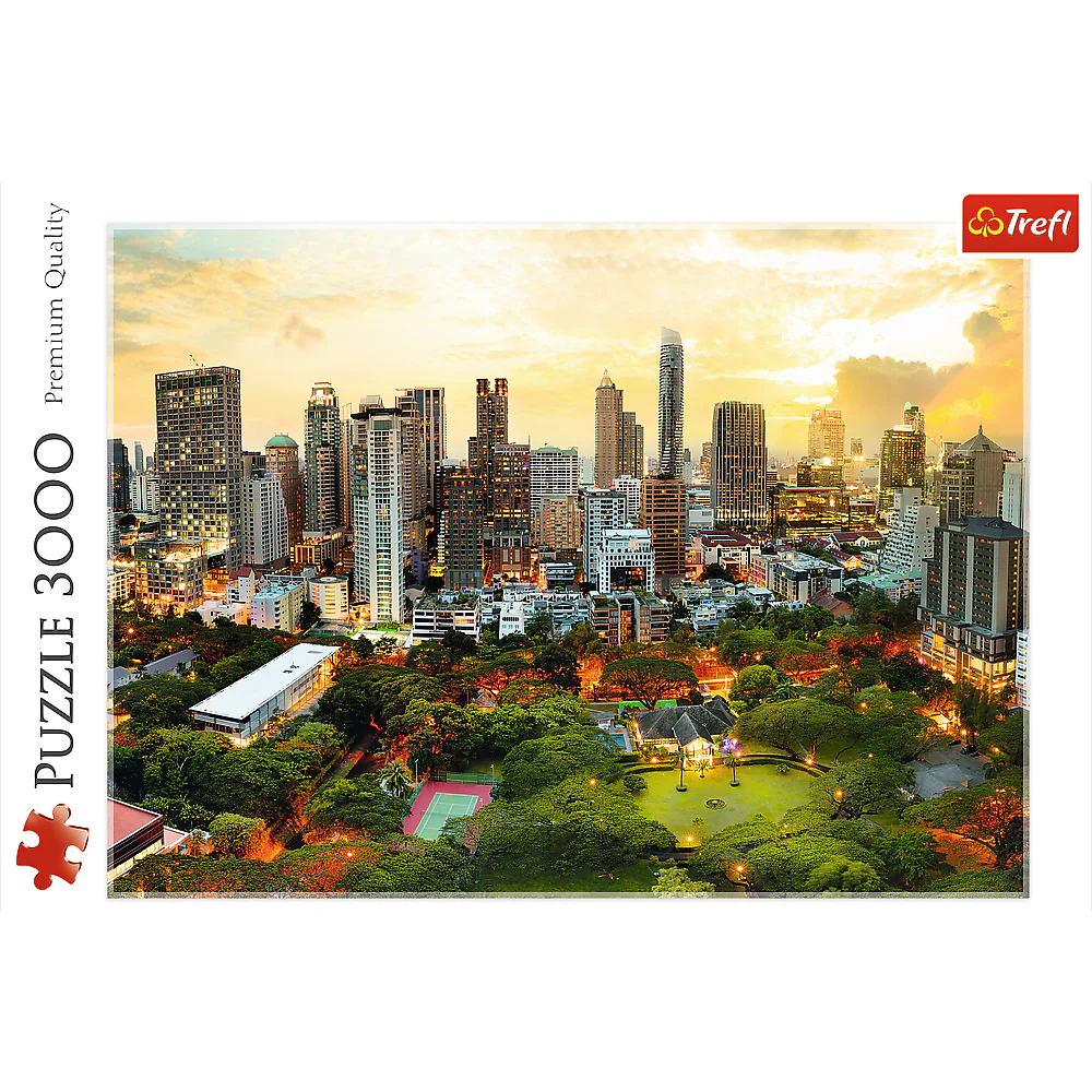 3000 Piece Jigsaw Puzzles, Sunset in Bangkok, Thailand, Cityscape puzzle, Adult Puzzle, Trefl 33060 - Image 3