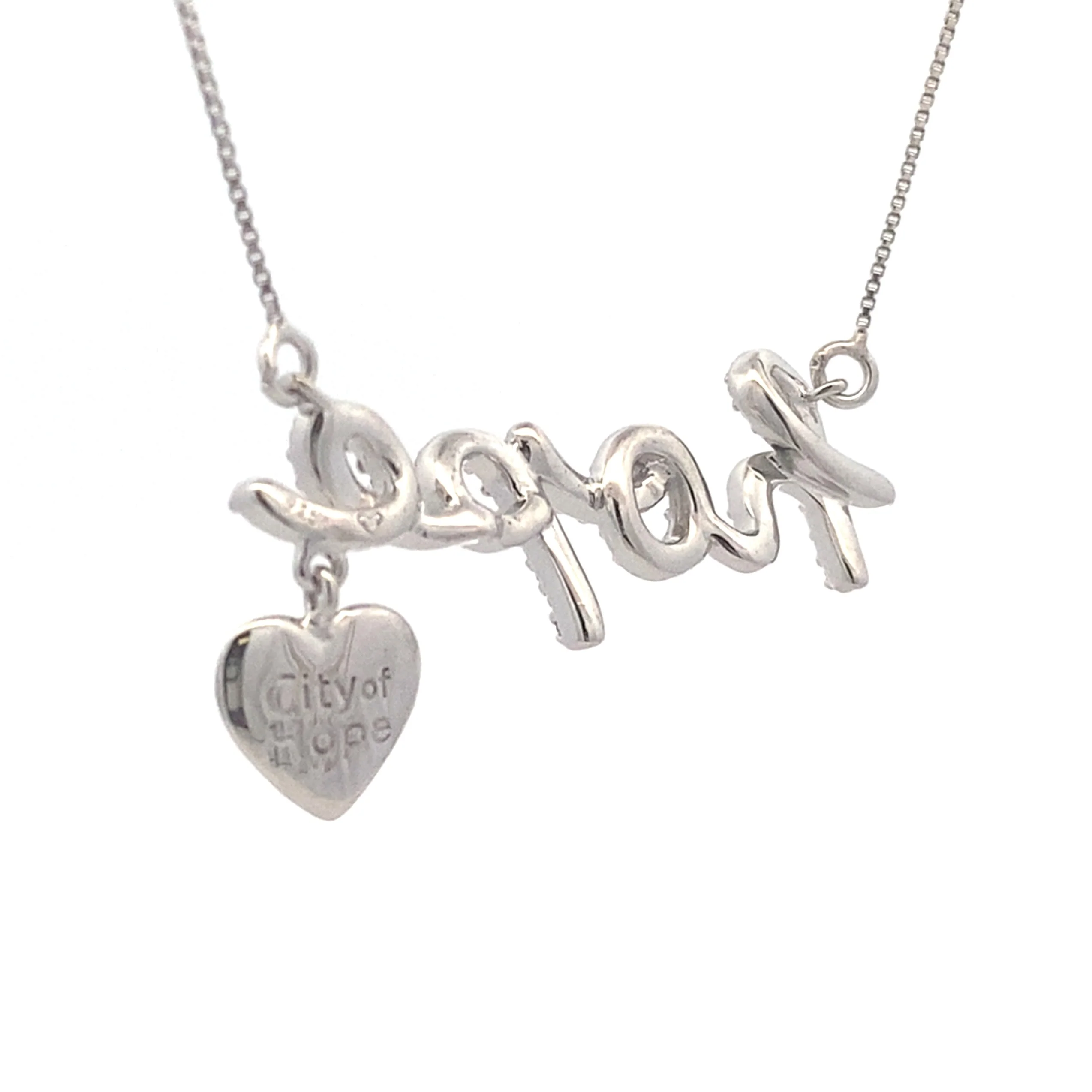 .30ct Diamond Heart Love Pendant Sterling Silver - Image 2