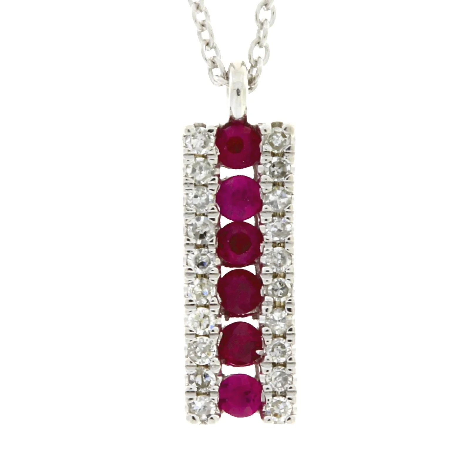 .30ct Ruby Diamond Fashion Pendants 14KT White Gold - Image 3