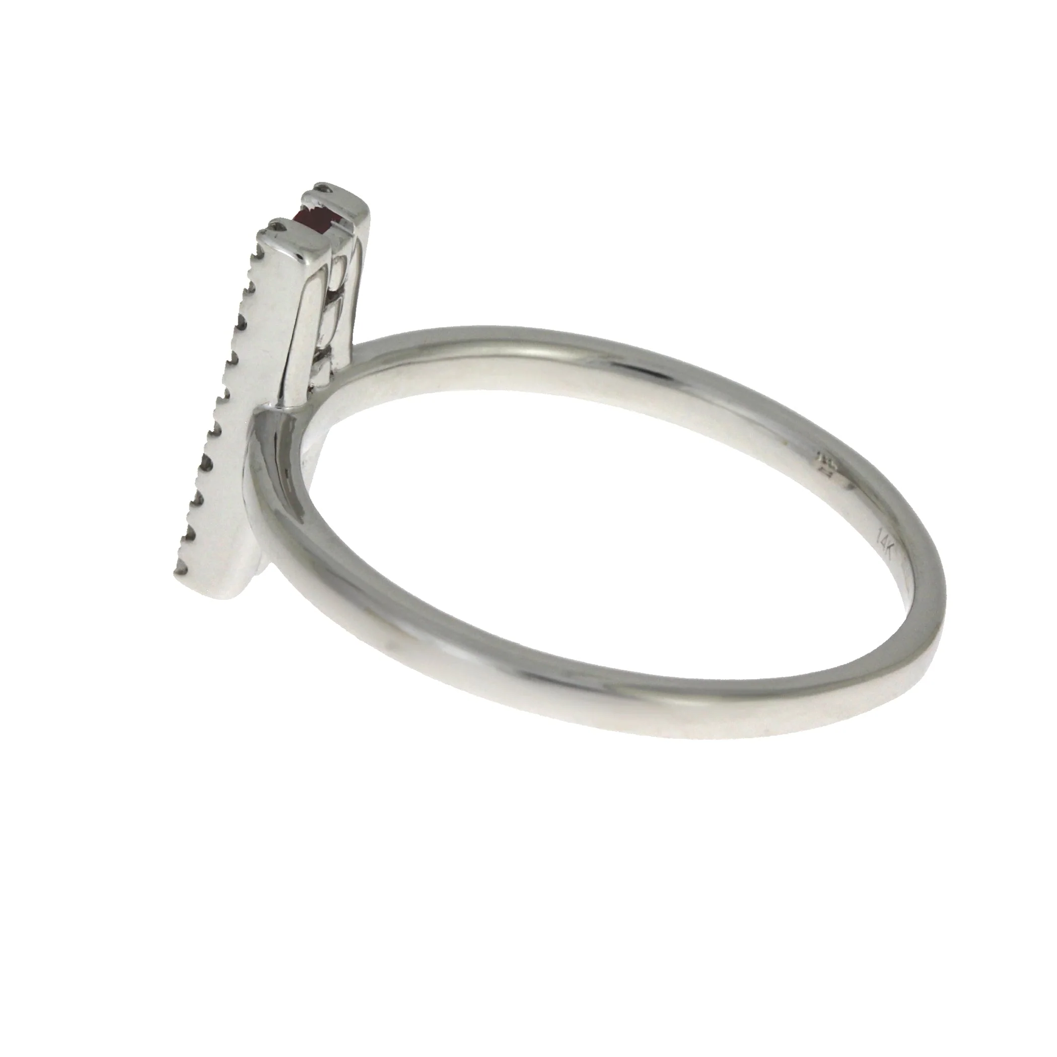 .30ct Ruby Diamond Ring 14KT White Gold - Image 5