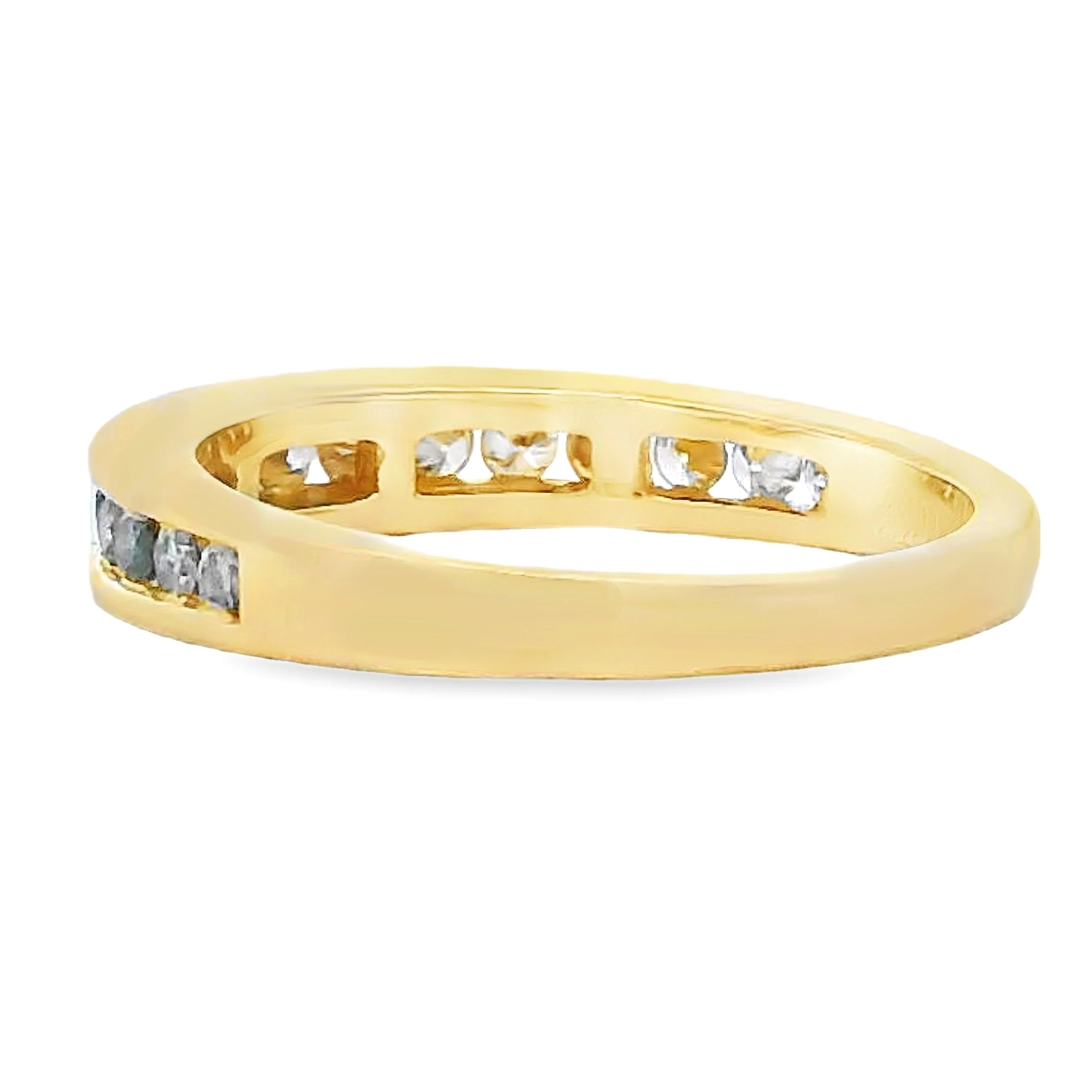 .35ct Diamond Wedding Band Ring 14KT Yellow Gold - Image 2