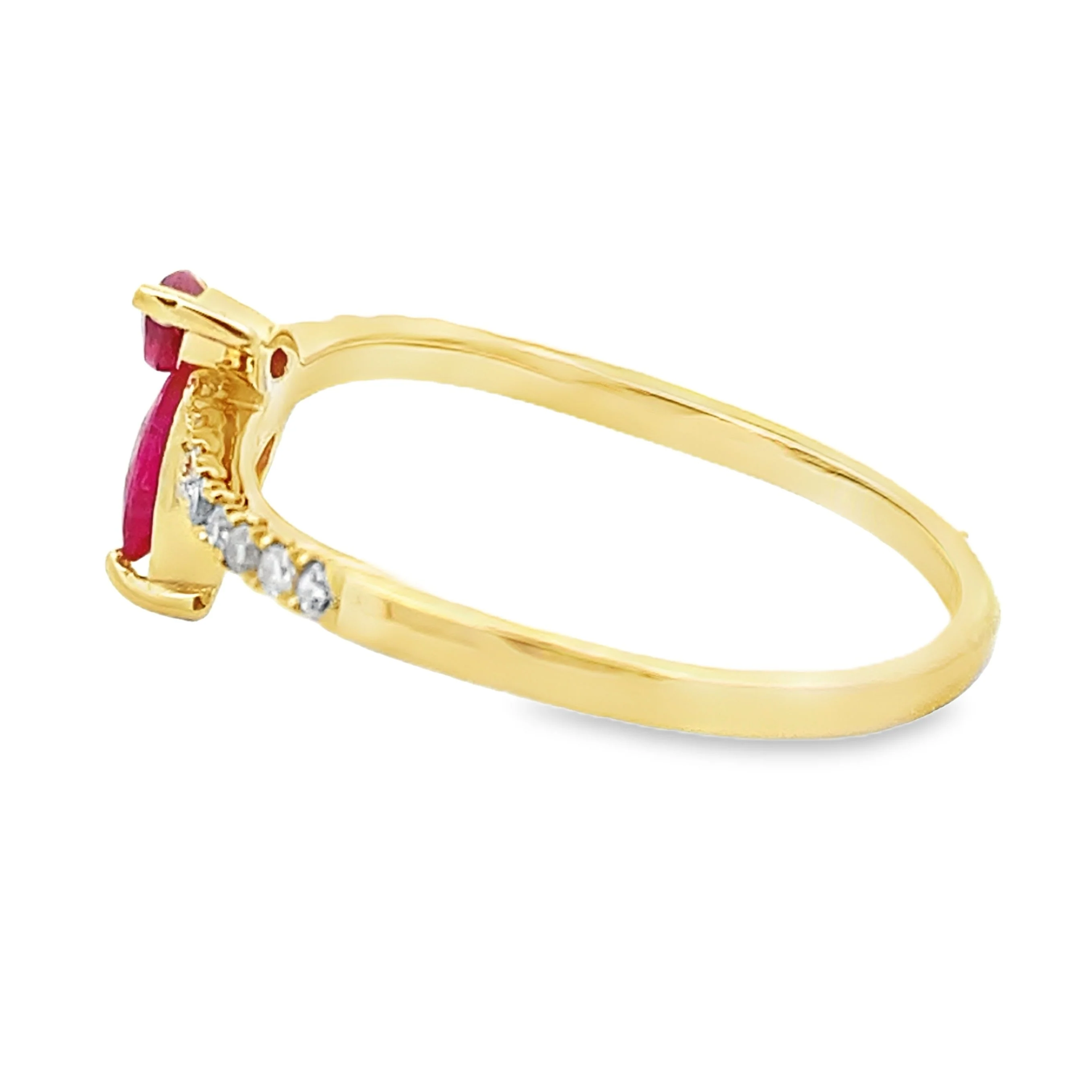 .35ct Ruby Diamond Ring 14KT Yellow Gold - Image 2