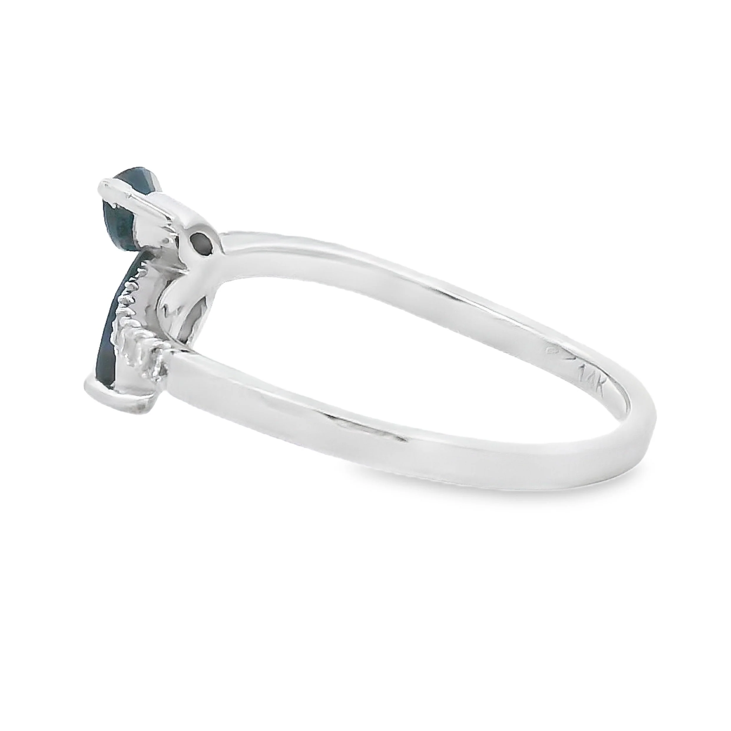 .36ct Sapphire Diamond Ring 14KT White Gold - Image 2