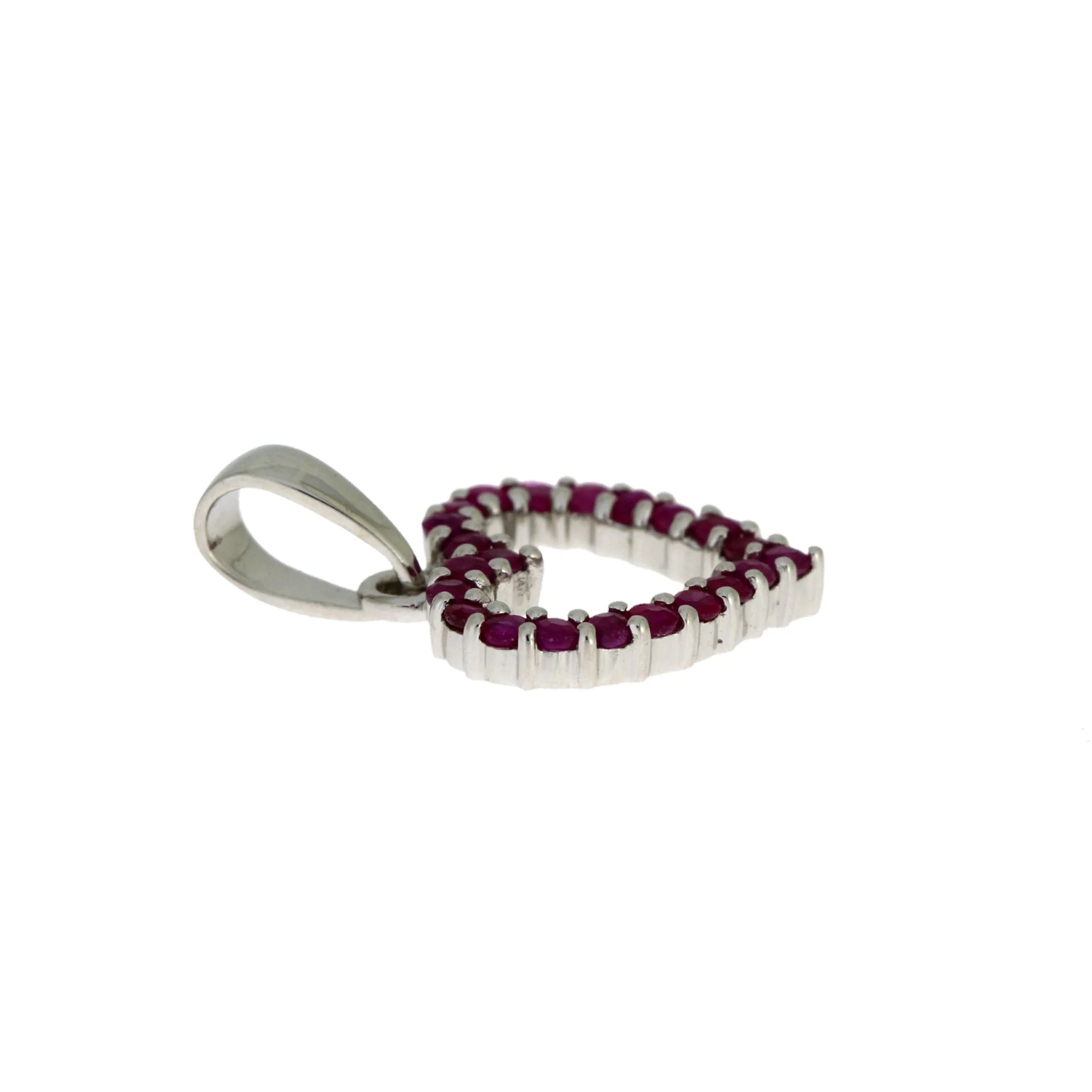 .37ct Ruby Heart Love Pendant 10KT White Gold - Image 2