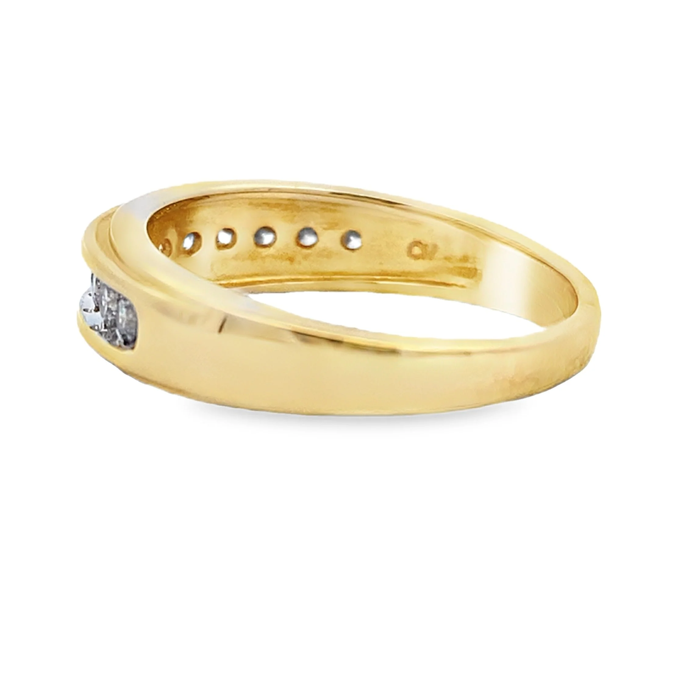 .38ct Diamond Wedding Band Ring 10KT Yellow Gold - Image 2