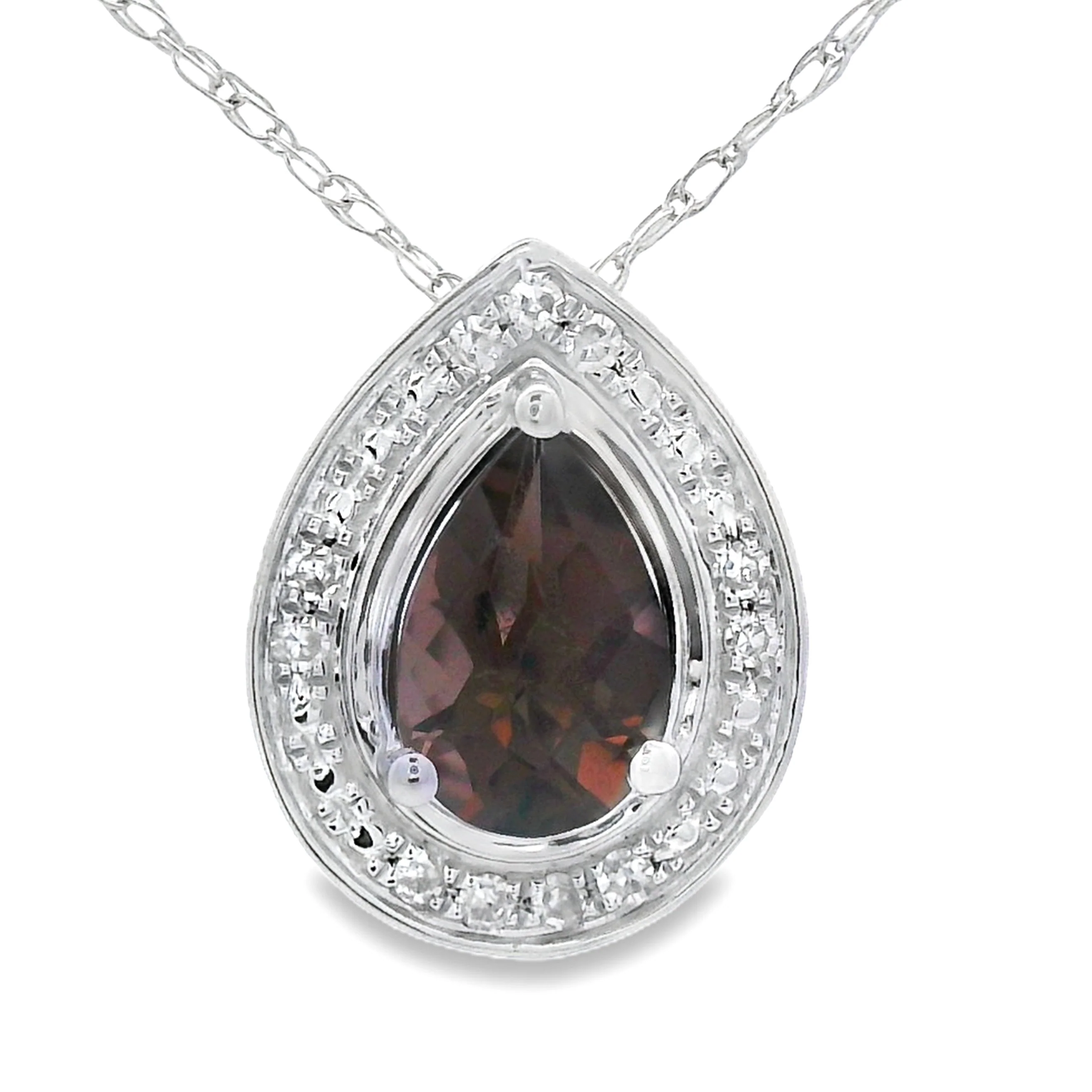 .39ct Quartz Diamond Fashion Pendants 10KT White Gold