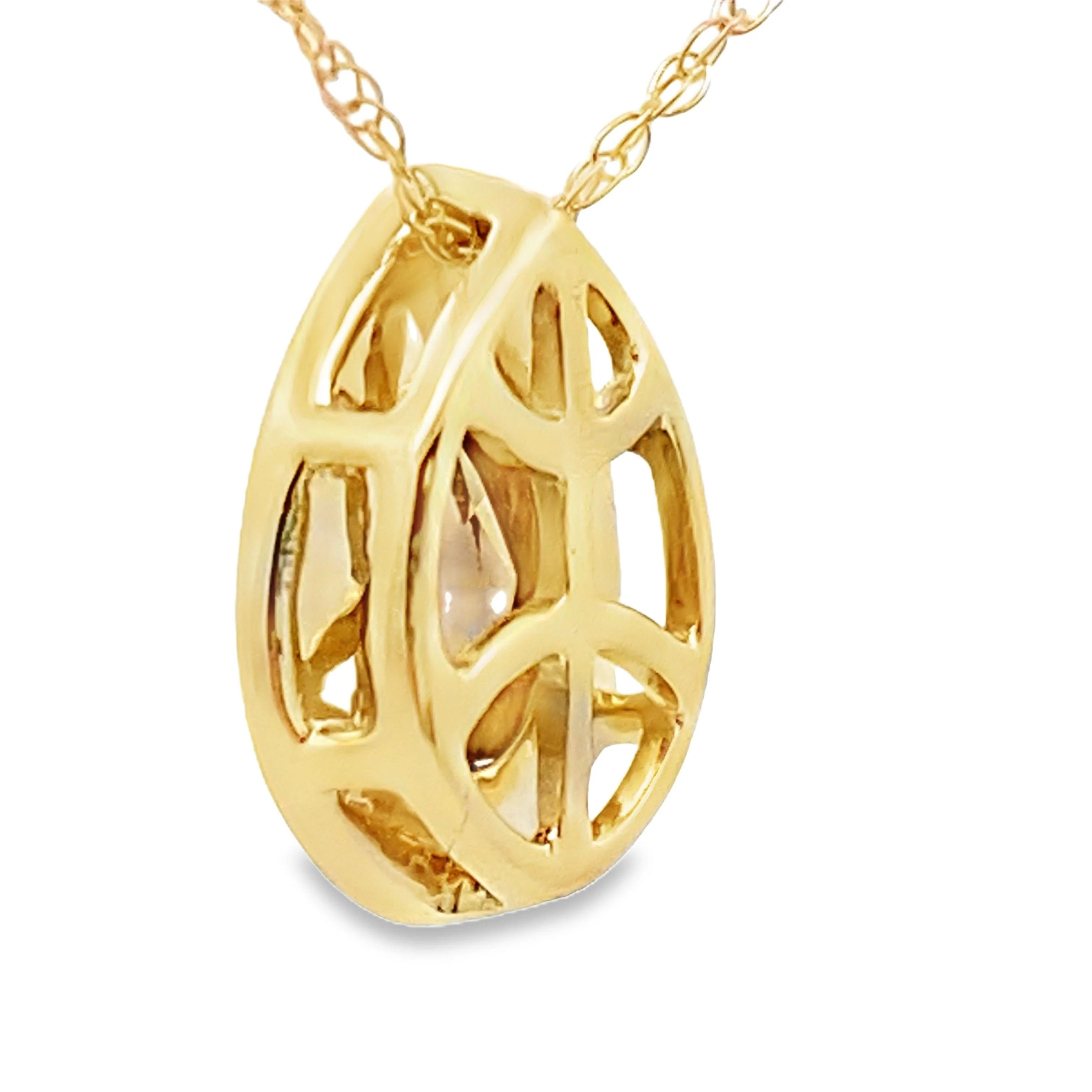 .39ct Quartz Diamond Fashion Pendants 10KT Yellow Gold - Image 2
