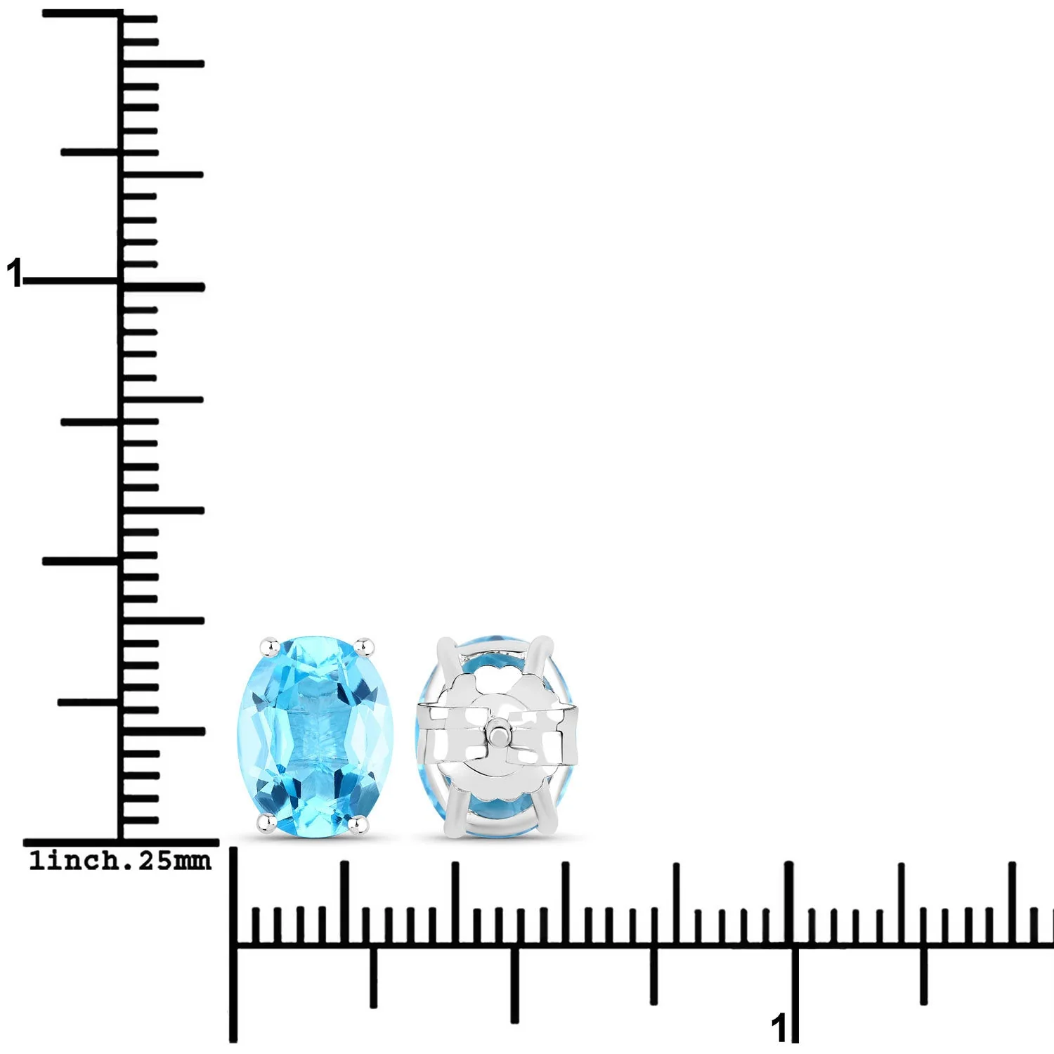 4.00 Carat Genuine Swiss Blue Topaz .925 Sterling Silver Earrings - Image 3