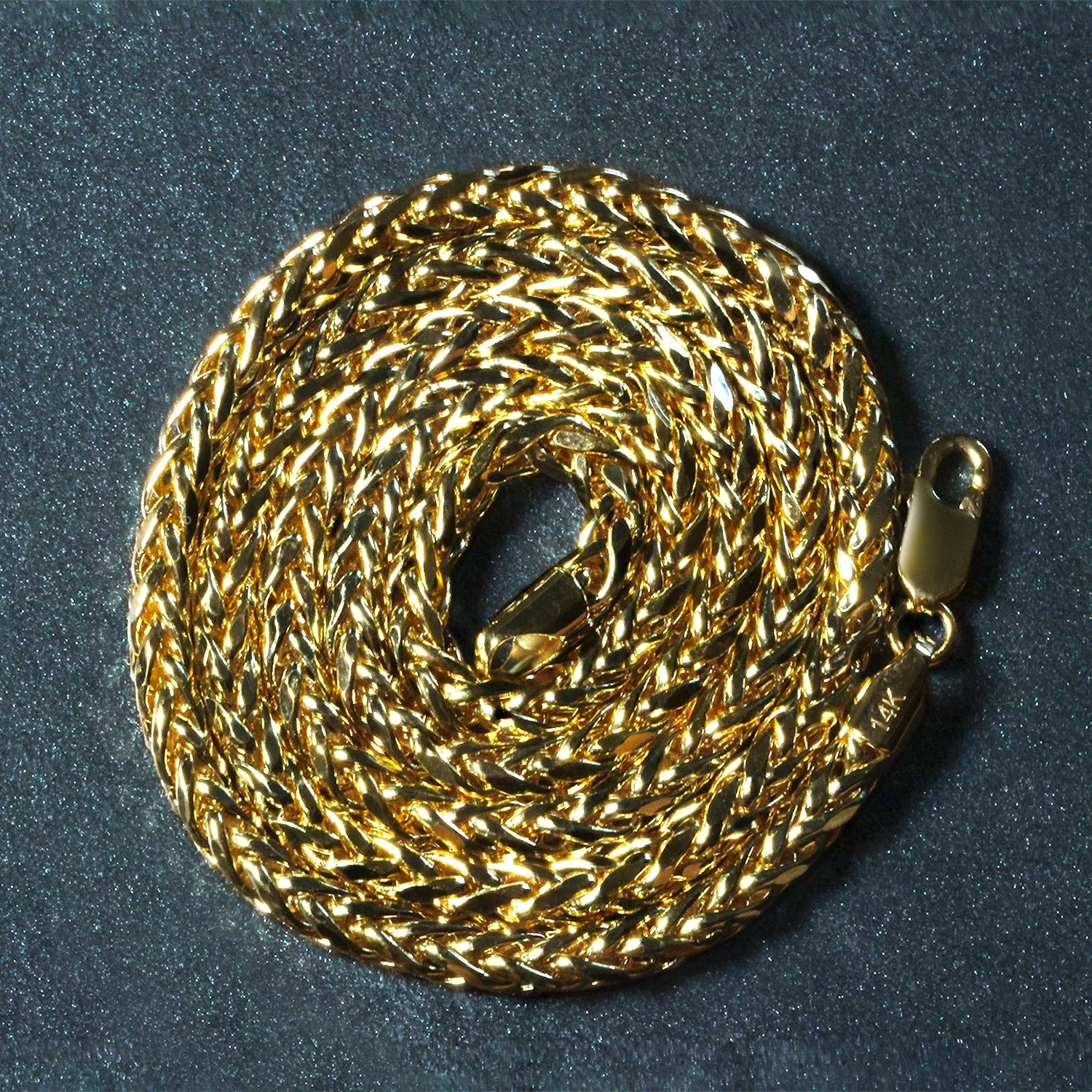 4.1mm 14k Yellow Gold Diamond Cut Round Franco Chain - Image 12