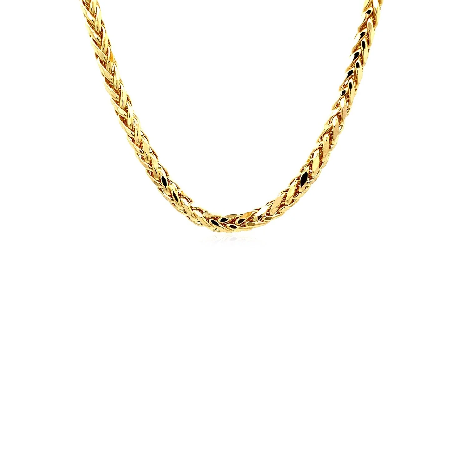 4.1mm 14k Yellow Gold Diamond Cut Round Franco Chain - Image 8