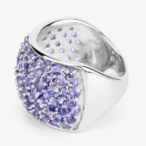 4.22 Carat Genuine Tanzanite .925 Sterling Silver Ring - Image 11