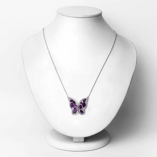 4.32 Carat Genuine Amethyst .925 Sterling Silver Necklace - Image 6