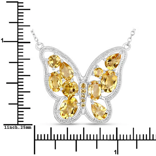 4.43 Carat Genuine Citrine .925 Sterling Silver Necklace - Image 7